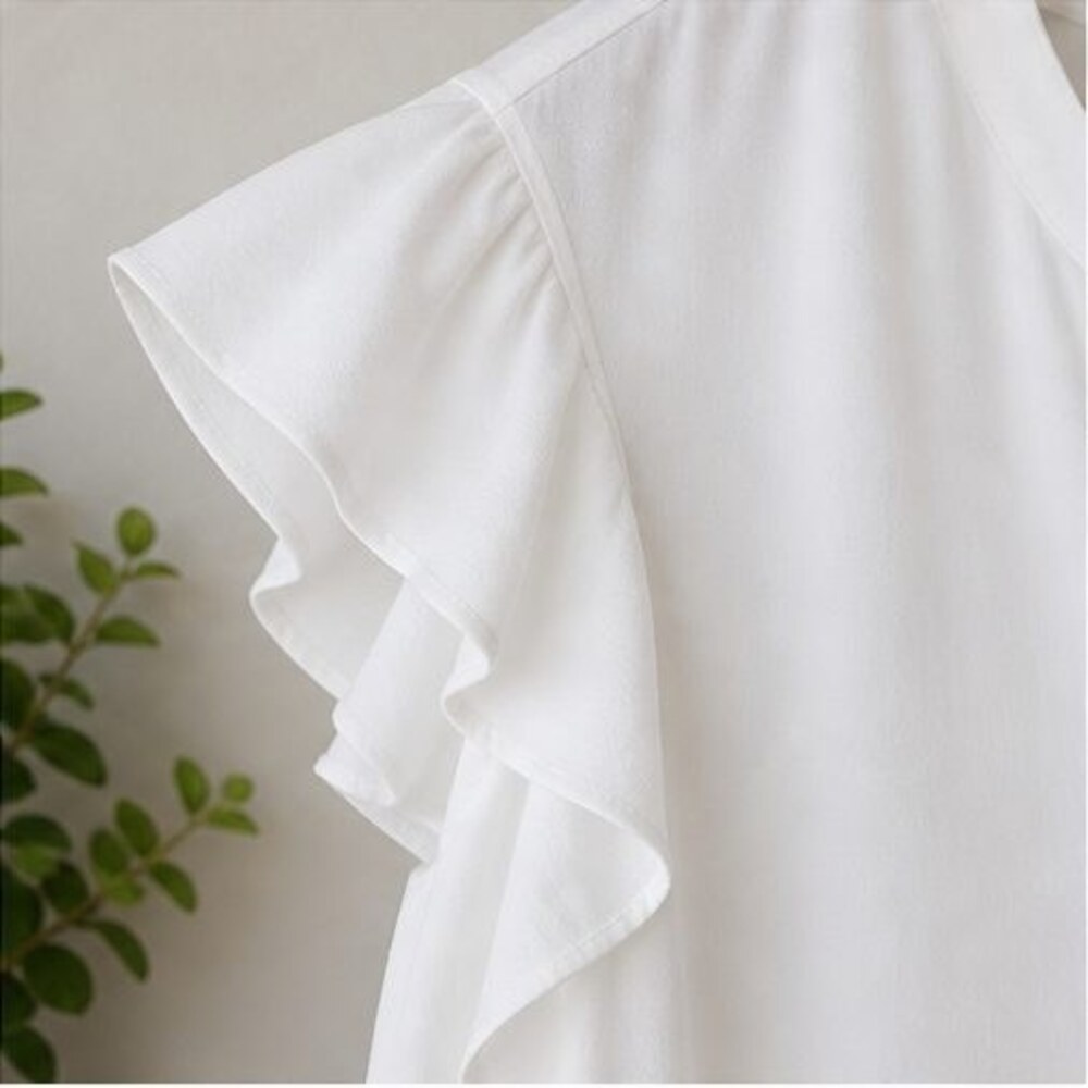 White Ruffle Blouse - Picture 5 of 6